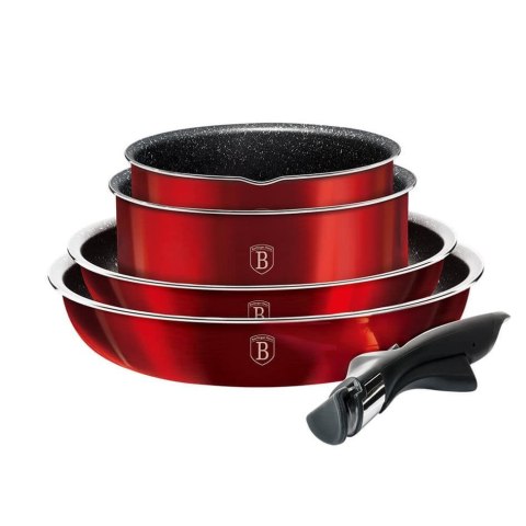 KOMPLET GARNKÓW 9-EL. CLICK & COOK BERLINGER HAUS METALLIC LINE BURGUNDY BH-6145