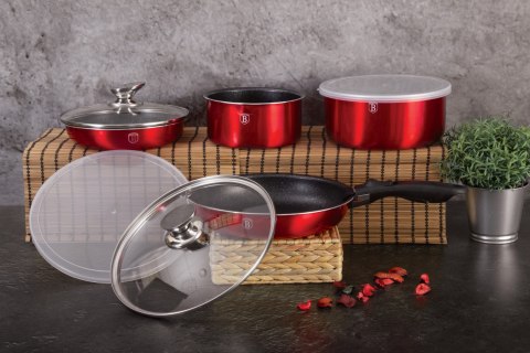 KOMPLET GARNKÓW 9-EL. CLICK & COOK BERLINGER HAUS METALLIC LINE BURGUNDY BH-6145