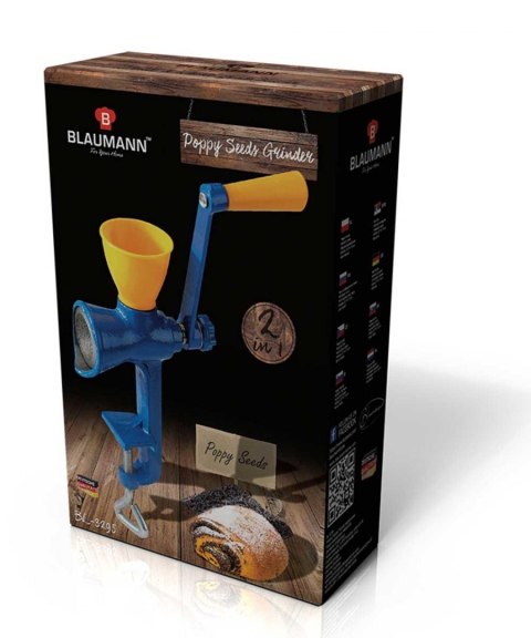 MASZYNKA ŻELIWNA DO MIELENIA MAKU i BAKALII BLAUMANN BL-3295