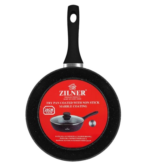 PATELNIA GŁĘBOKA 28CM 3.2L POWŁOKA MARMUROWA Z POKR. ZILNER ZL-7717 / 9218