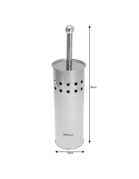 SZCZOTKA DO WC Z POJEMNIKIEM ZE STALI NIERDZEWNEJ KINGHOFF KK-3220