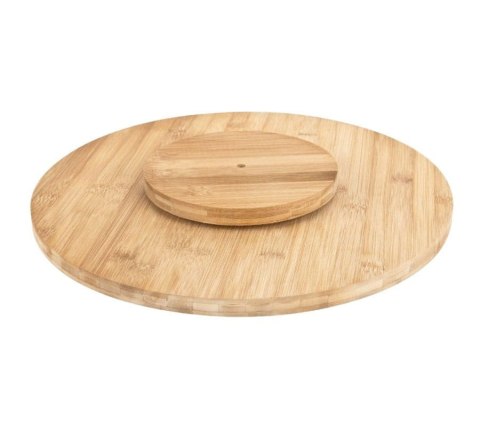 TACA DESKA BAMBUSOWA DO PIZZY 35cm OBROTOWA KINGHOFF KH-1566