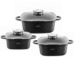 ZESTAW 3 BRYTFANN GARNKÓW KWADRATOWYCH 2,5 4,5 6.5L ZILNER ZL-7019