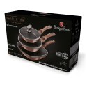 ZESTAW 3 PATELNI GRANITOWYCH 20/24/28CM BERLINGER HAUS METALLIC LINE ROSE GOLD BH-6195