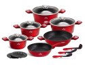 ZESTAW GARNKÓW Z POWŁOKĄ GRANITOWĄ 15 EL. ZILNER CHERRY RED ZL-8516
