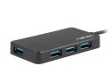 Koncentrator USB 4 porty Silkworm USB 3.0 czarny USB-C