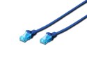 Patch cord U/UTP kat.5e PVC 0,5m niebieski