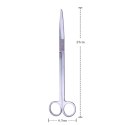 Deep Aqua Nożyczki Proste Srebrne 25cm