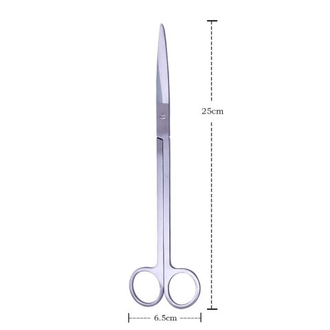 Deep Aqua Nożyczki Proste Srebrne 25cm