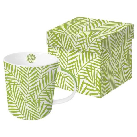 Liście Palmowe Kubek Porcelanowy w Ozdobnym Pudełk