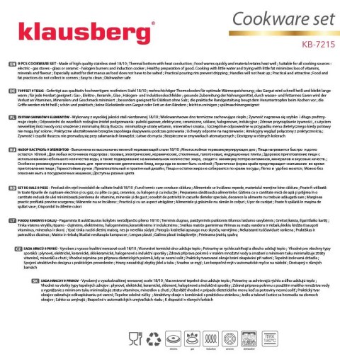 GARNKI KLAUSBERG 9 ELE. INOX 18/10 KB-7215