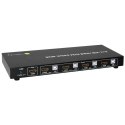 4-portowy przełącznik KVM HDMI/USB 4x1 z audio