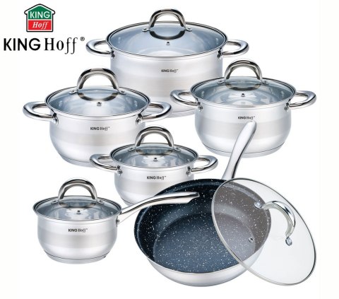 GARNKI KiNGHOFF SILVER MARBLE 12 ELE KH-1098