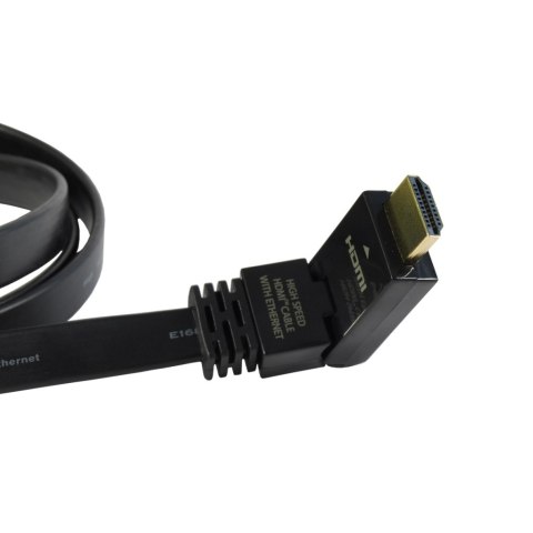 KABEL HDMI 2.0 M/M HQ pozłacany 1,5m ETHERNET 3D kątowy AL-05 ART
