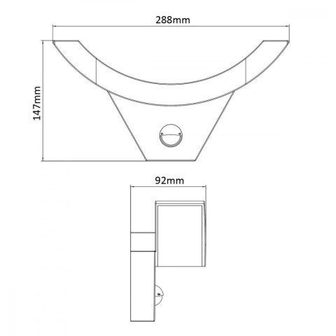 Lampa LED z czujnikiem ruchu MCE290 GR
