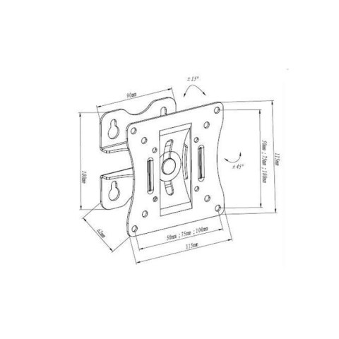 UCHWYT DO TV LED/LCD 10-27" 15KG CV-25 reg. pion/poziom OEM