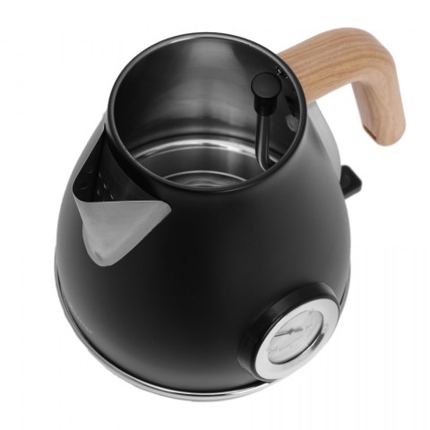 CZAJNIK ELEKTRYCZNY ZE STALI NIERDZEWNEJ 1.7L Z TERMOMETREM KASSEL 93226 CZARNY