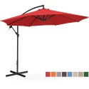 Parasol ogrodowy na wysięgniku okrągły uchylny śr. 300 cm czerwony