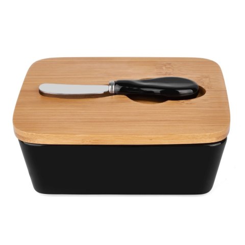 ZESTAW 2w1 MASELNICZKA i CUKIERNICA CERAMICZNA KONIGHOFFER 7617-7624 CZARNY