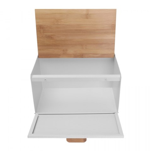 CHLEBAK STALOWO-DREWNIANY DWUSTRONNY KLAUSBERG KB-7466 BIAŁY