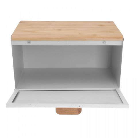 CHLEBAK STALOWO-DREWNIANY DWUSTRONNY KLAUSBERG KB-7466 BIAŁY