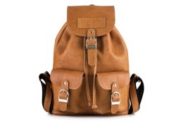 Plecak skórzany retro TC13 camel