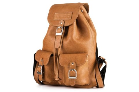 Plecak skórzany retro TC13 camel