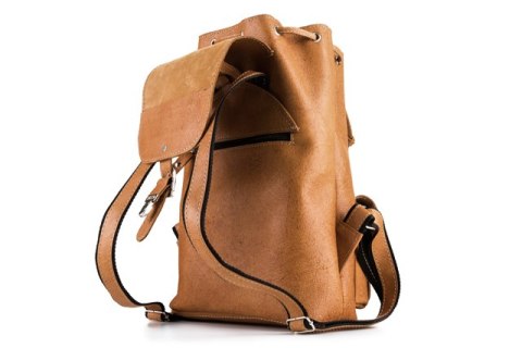 Plecak skórzany retro TC13 camel