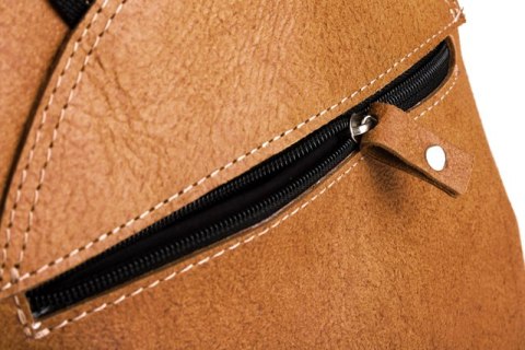 Plecak skórzany retro TC13 camel