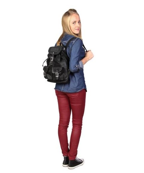 Plecak skórzany retro TC13 camel