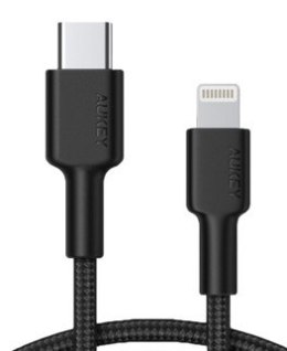 CB-CL02 Black nylonowy kabel Lightning-USB C | USB Power Delivery USB-PD | 1.2m | certyfikat MFi Apple