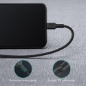 CB-CL02 Black nylonowy kabel Lightning-USB C | USB Power Delivery USB-PD | 1.2m | certyfikat MFi Apple