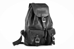 Plecak skórzany retro TC13 czarny