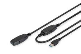 Kabel przedłużający USB 3.0 SuperSpeed Typ USB A/USB A M/Ż aktywny 20m Czarny