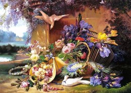 Puzzle 2000 elementów Elegancka martwa natura z kwiatami, Eugene Bidau
