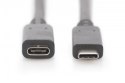 Kabel przedłużający USB 3.1 Gen.2 SuperSpeed+ 10Gbps Typ USB C/USB C M/Ż, PD, czarny 0,7m