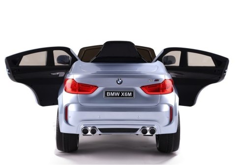 Auto na Akumulator BMW X6 SUV Światła LED Pilot Srebrny Lakierowany