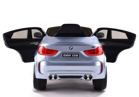 Auto na Akumulator BMW X6 SUV Światła LED Pilot Srebrny Lakierowany