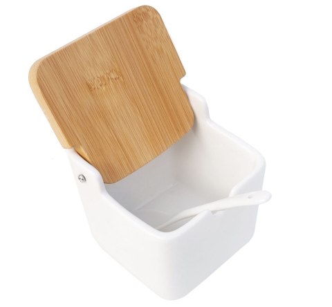 CUKIERNICA CERAMICZNA Z ŁYŻECZKĄ 270ML KONIGHOFFER 0524 BIAŁA
