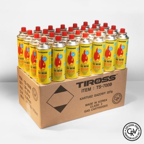 GAZ NABÓJ GAZOWY / PRZECIWYBUCHOWY SYSTEM CRV / KARTUSZ 227g / TYP MSF-1a TIROSS TS-700B