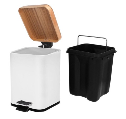 KOSZ NA ŚMIECI 16x16CM 3L BIAŁY BRUNBESTE BB-1132