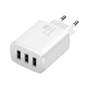 Ładowarka sieciowa Baseus Compact Quick Charger, 3x USB, 17W (biała)