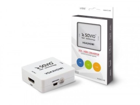 Konwerter/Adapter VGA - HDMI Full HD/1080p 60Hz, CL-110