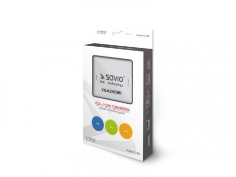 Konwerter/Adapter VGA - HDMI Full HD/1080p 60Hz, CL-110