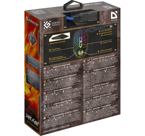 Mysz gamingowa przewodowa DARK AGENT GM-590L 12800 dpi 6P