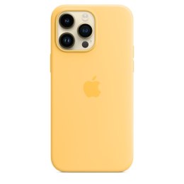 Etui silikonowe z MagSafe do iPhone 14 Pro Max - bladożółte