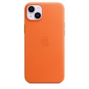 Etui skórzane z MagSafe do iPhone 14 Plus - pomarańczowe