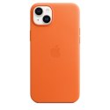 Etui skórzane z MagSafe do iPhone 14 Plus - pomarańczowe