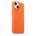 Etui skórzane z MagSafe do iPhone 14 - pomarańczowe