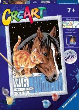 Malowanka CreArt dla dzieci Koń i kotek
